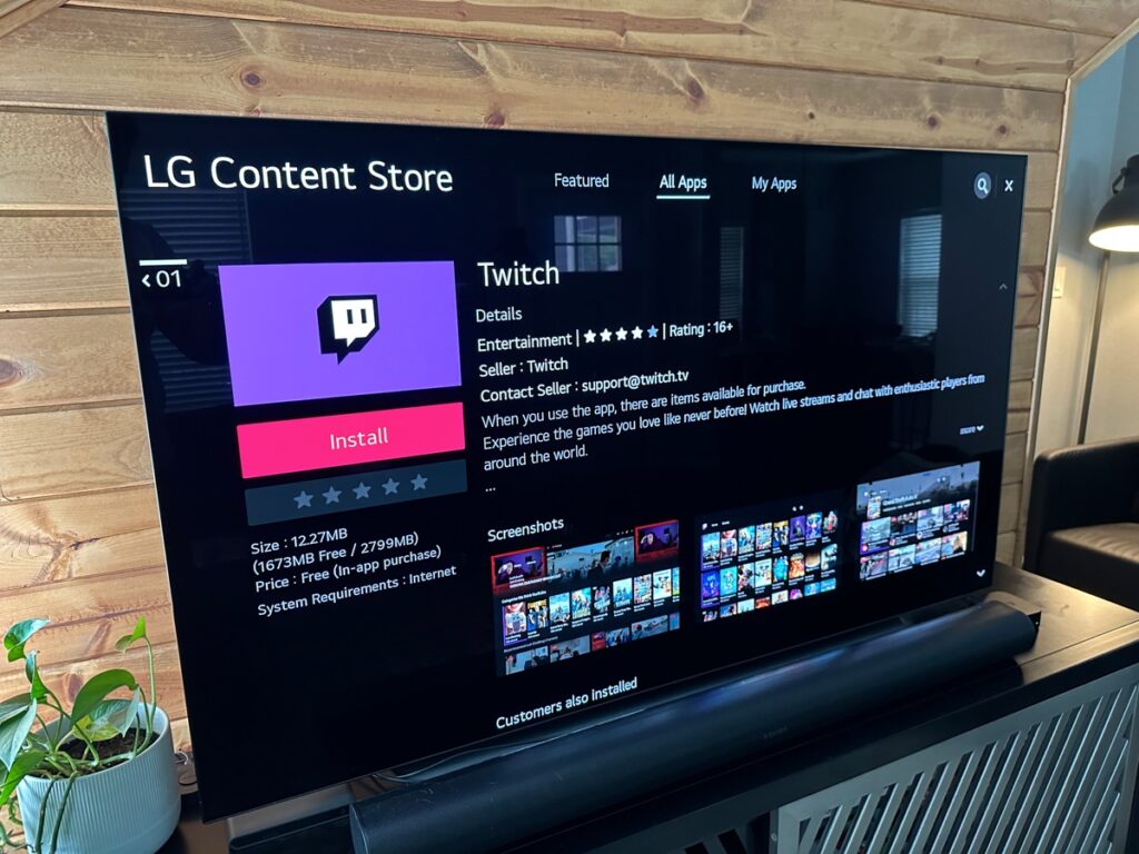 Watching Twitch on LG TV