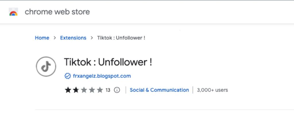 Tiktok: unfollower chrome extension